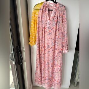 Floral Pink Long-Sleeve Maxi Dress - Unknown Brand